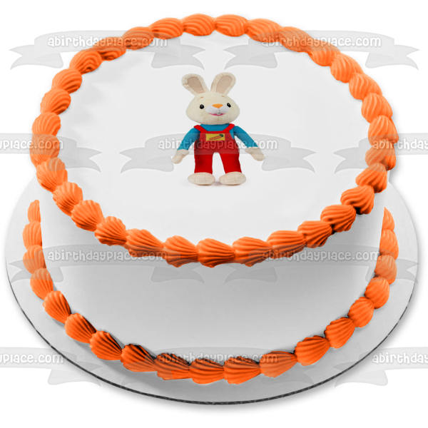 Harry the Bunny Plush Doll Carrot Edible Cake Topper Image ABPID00183