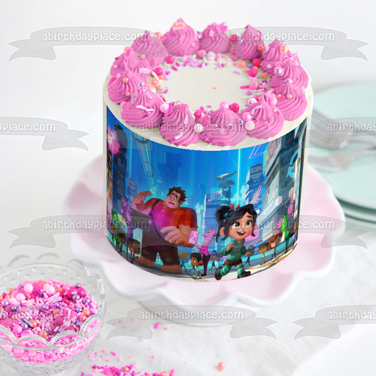 Wreck-It-Wralph 2 Ralph rompe Internet Vanellope Von Shweetz Imagen comestible para decoración de tarta ABPID00233 