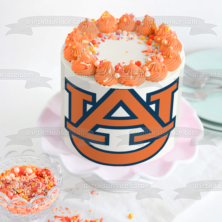 Auburn Tigers Men's Basketball Logo NCAA Edible Cake Topper Image ABPID00321