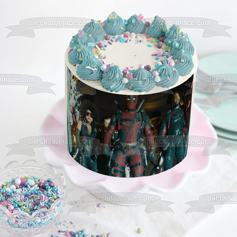 Marvel Deadpool 2 Domino Bedlam - Decoración comestible para tarta, imagen ABPID00329 