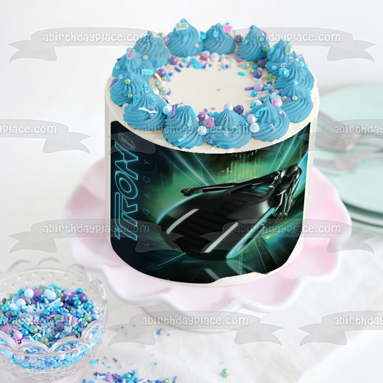 Imagen comestible para decoración de tarta Tron Legacy Light Cycle ABPID00380 