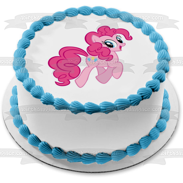 My Little Pony Pinkie Pie Jumping Edible Cake Topper Image ABPID00404