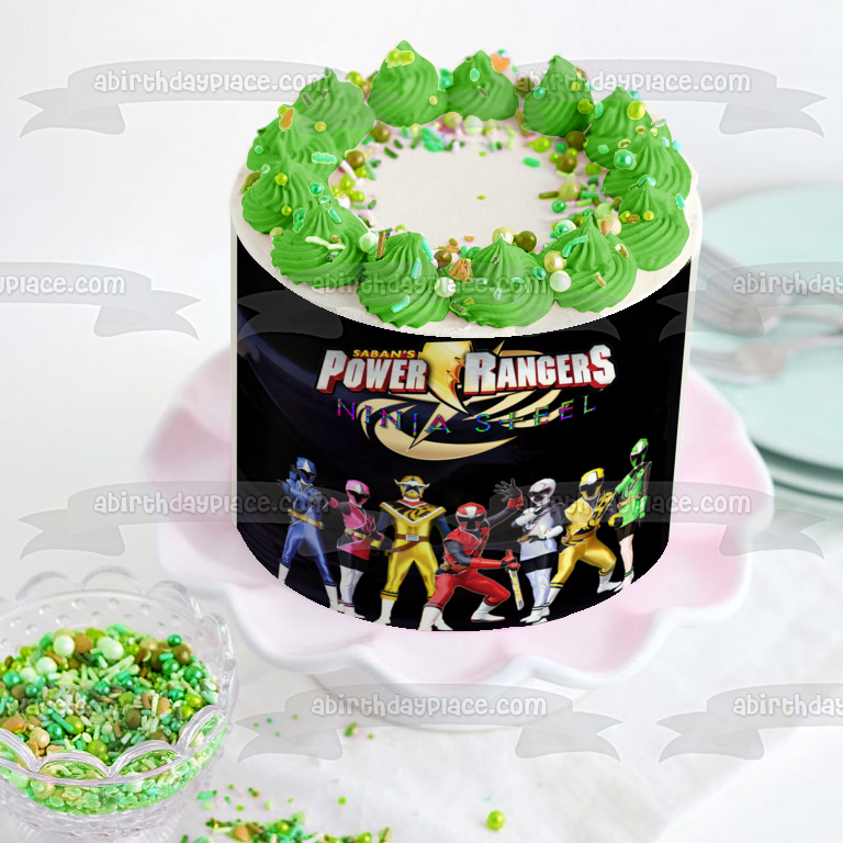 Imagen de decoración comestible para tarta de acero Ninja de Power Rangers ABPID00523 