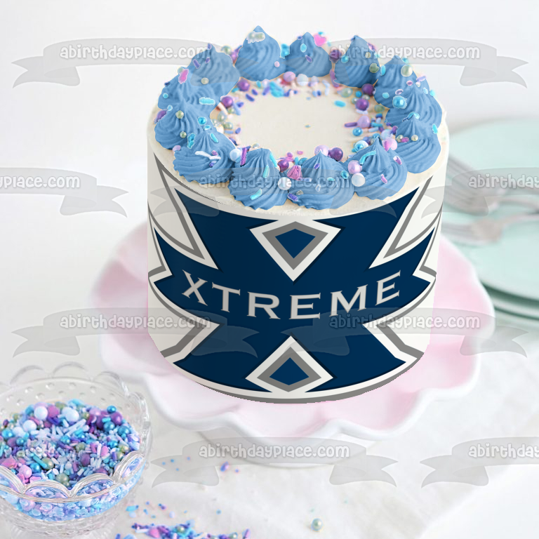 Xavier University Musketeers Football Logo Edible Cake Topper Image ABPID00567