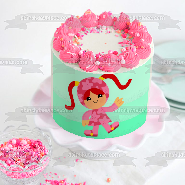 Team Umizoomi Millie Green Background Edible Cake Topper Image ABPID00590