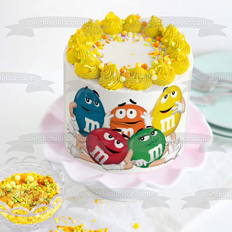 M&M Chocolate Candy Evolution Edible Cake Topper Image ABPID52202