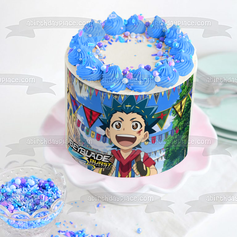 Beyblade Burst Evolution Valt Aoi Edible Cake Topper Image ABPID00804