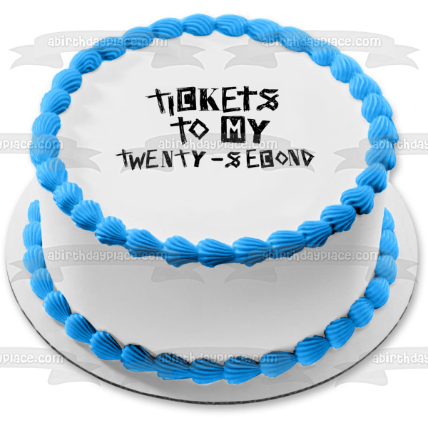 Tickets to My Twenty-Second Machine Gun Kelly Album Edible Cake Topper Image ABPID54620