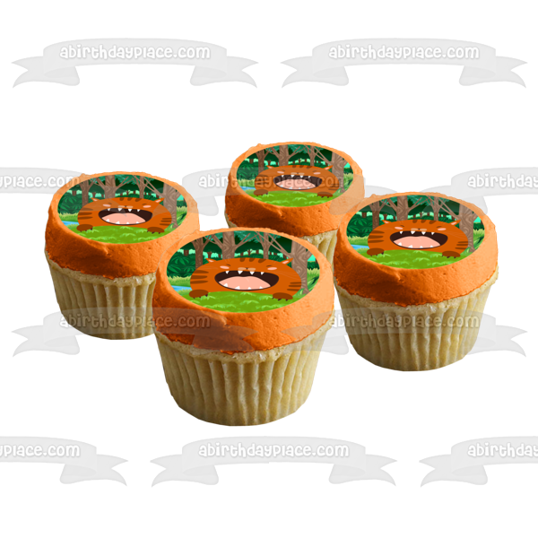 Happy Birthday Little Tiger Edible Cake Topper Image ABPID54614