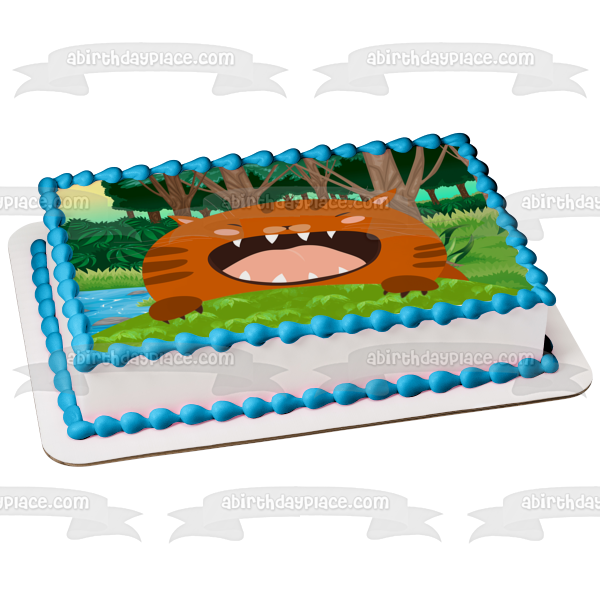 Happy Birthday Little Tiger Edible Cake Topper Image ABPID54614