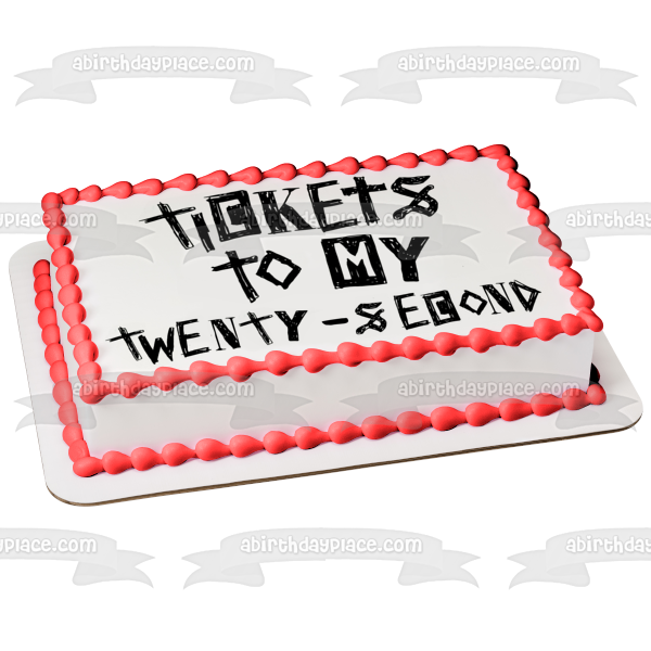 Tickets to My Twenty-Second Machine Gun Kelly Album Edible Cake Topper Image ABPID54620