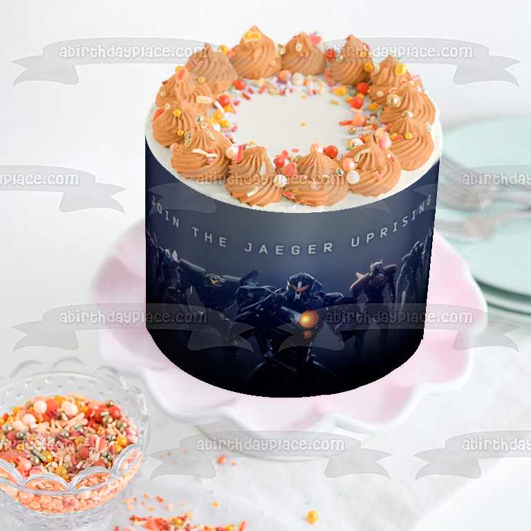 Pacific Rim 2 Uprising Únase al equipo Jaeger Uprising Imagen de decoración comestible para tarta ABPID00938 