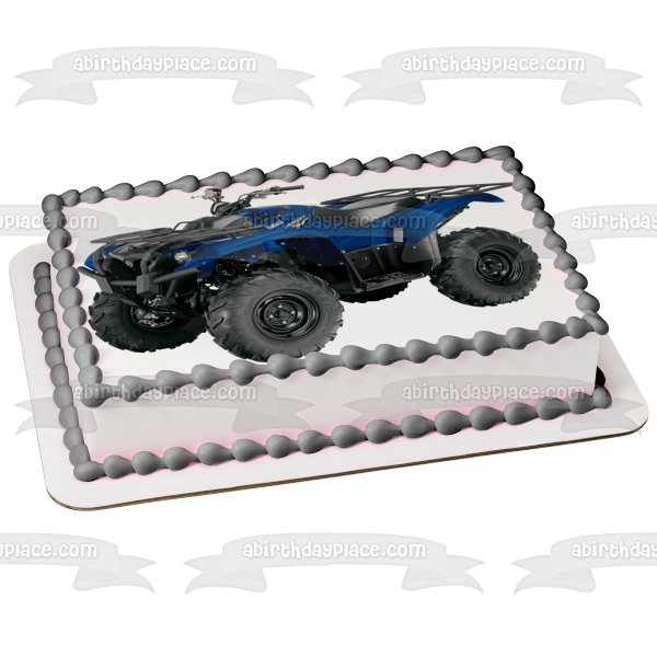 Imagen de decoración comestible para tarta Atv Blue Yamaha de 4 ruedas ABPID00916 