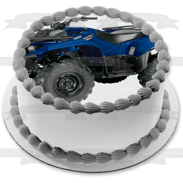 Imagen de decoración comestible para tarta Atv Blue Yamaha de 4 ruedas ABPID00916 