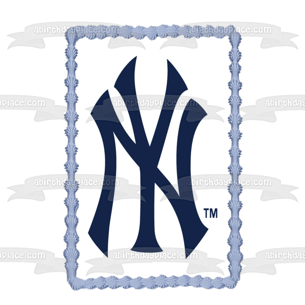 Imagen comestible para tarta con logotipo de los Yankees de Nueva York, béisbol profesional de la MLB, ABPID00920 