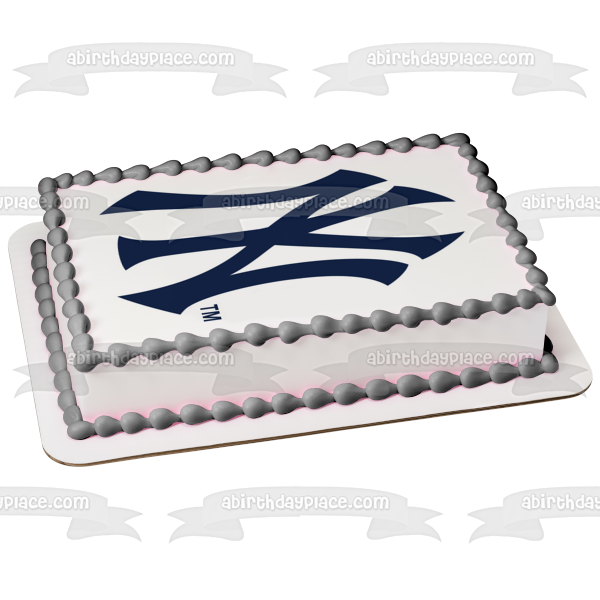 Imagen comestible para tarta con logotipo de los Yankees de Nueva York, béisbol profesional de la MLB, ABPID00920 