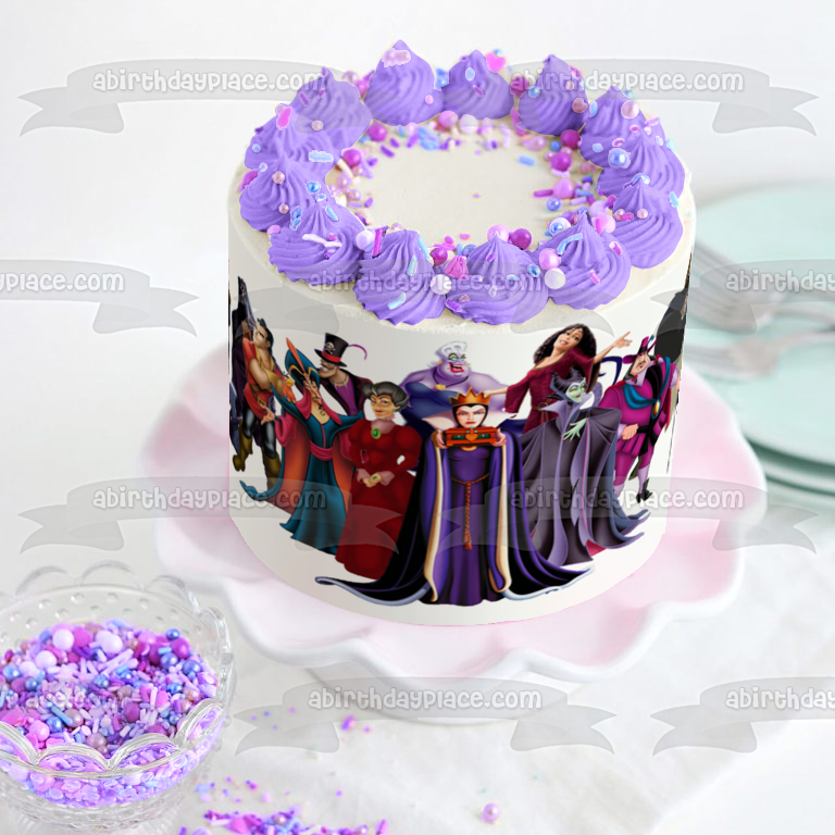 Disney Villain Captain Hook Character Double Sided Die Cut on a Stick  Centerpiece Cake Topper Decoration