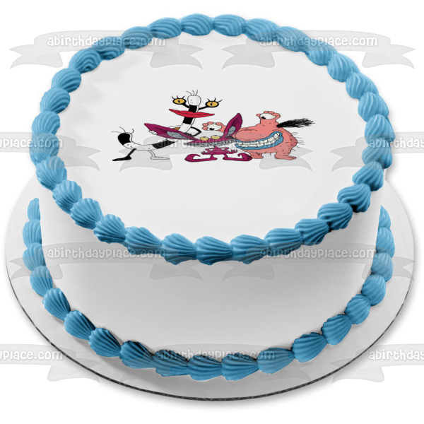 ¡¡¡Aaah!!! Imagen comestible para tarta con diseño de monstruos reales Ickis Oblina Krumm ABPID00994 