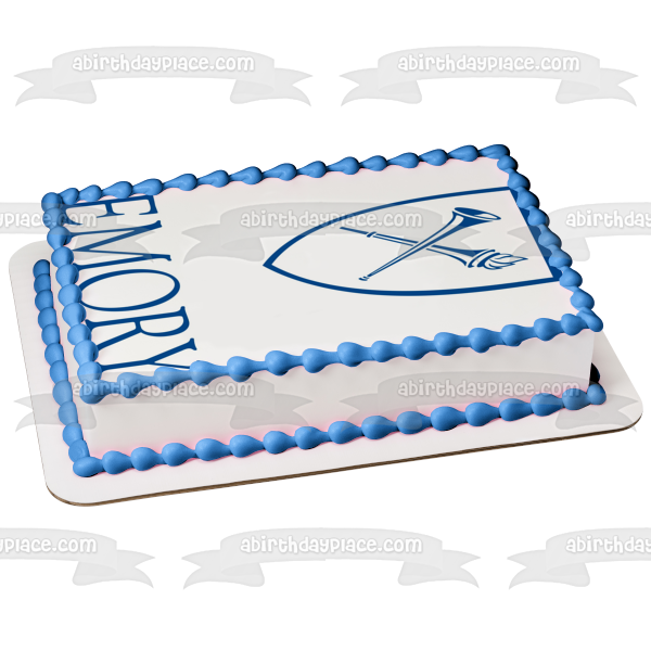 Imagen comestible para decoración de tarta con el logotipo de la Universidad de Emory ABPID01026 