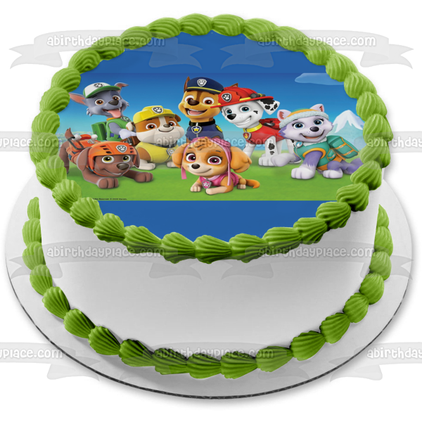 Paw Patrol Chase Rubble and Skye Edible Cake Topper Image ABPID00048