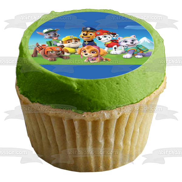 Paw Patrol Chase Rubble and Skye Edible Cake Topper Image ABPID00048