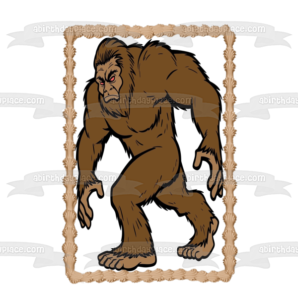 Cartoon Bigfoot Edible Cake Topper Image ABPID01054