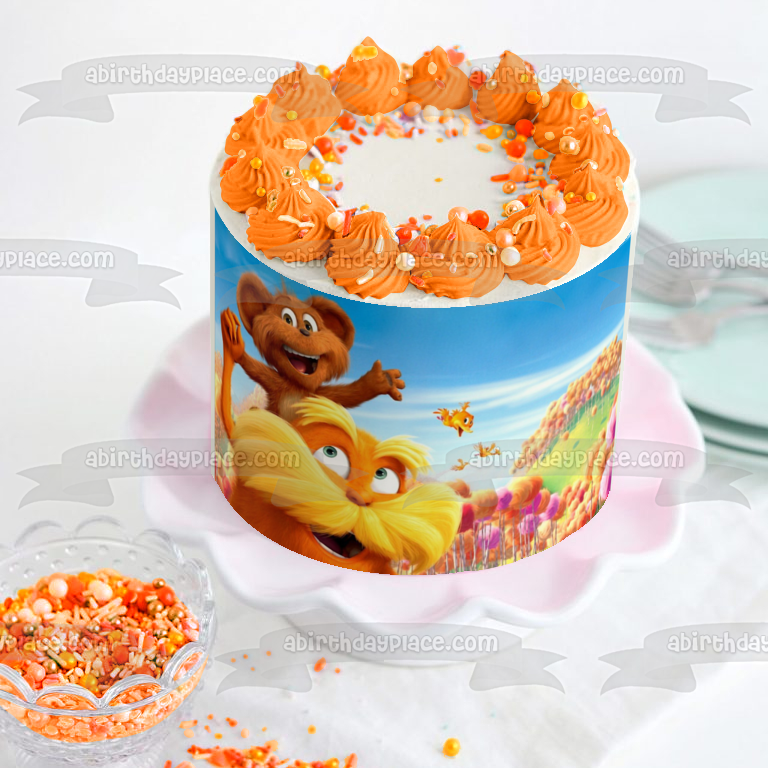 Dr. Seuss el Lorax y un oso adorno comestible para tarta imagen ABPID01130 