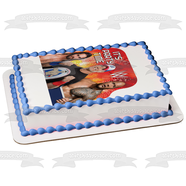 WWE World Wrestling Entertainment the Rock and Seth Rollins Edible Cake Topper Image ABPID01176