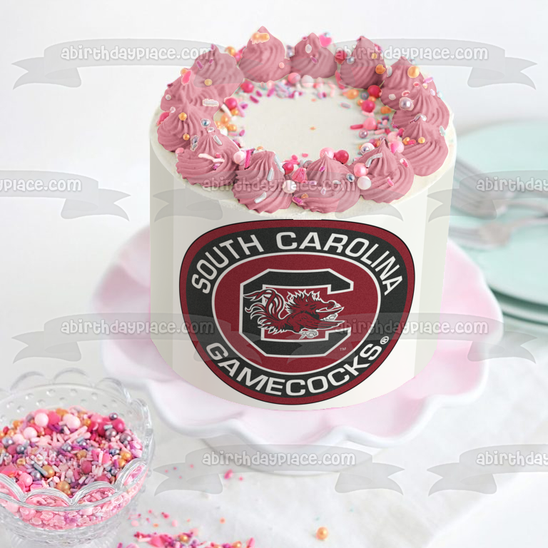 Imagen comestible para tarta con logotipo de atletismo de los Gamecocks de Carolina del Sur ABPID01214 