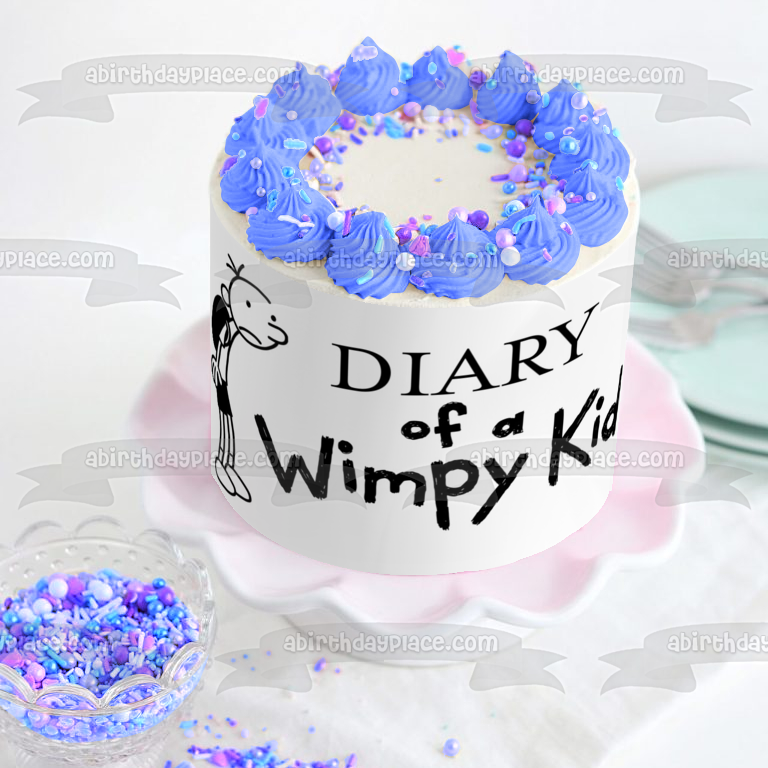 Imagen comestible para decoración de tarta del diario de un niño debilucho Greg Heffley ABPID01409 