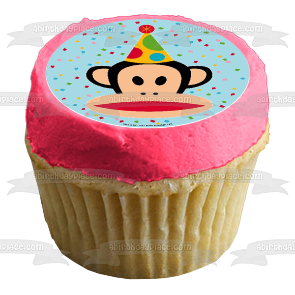 Julius el mono Paul Frank sombrero de cumpleaños adorno comestible para tarta imagen ABPID01373 