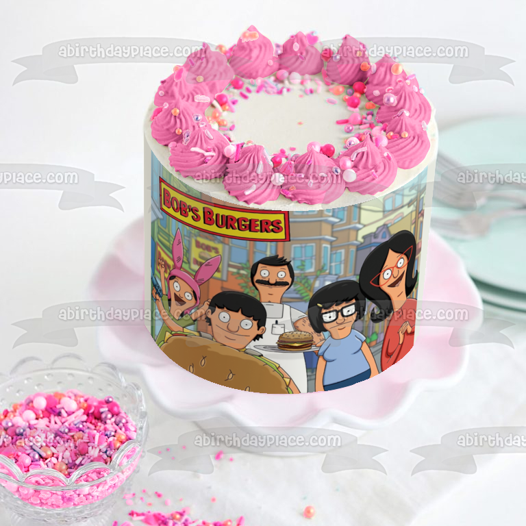 Bobs Burgers Tina Louise Gene y Belcher Imagen comestible para decoración de tarta ABPID01579 