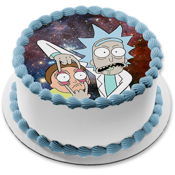 Rick y Morty Rick Sanchez Morty Smith Imagen comestible para decoración de tarta ABPID01636 