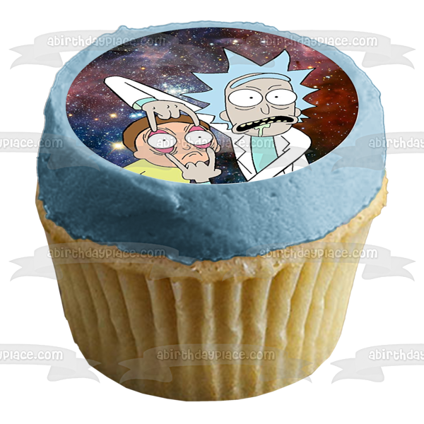 Rick y Morty Rick Sanchez Morty Smith Imagen comestible para decoración de tarta ABPID01636 