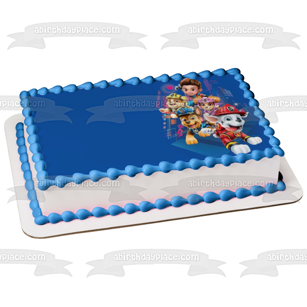 Paw Patrol: La película Ryder Rubble Skye Marshall Chase Personaliza la imagen comestible para decoración de tarta ABPID54622 