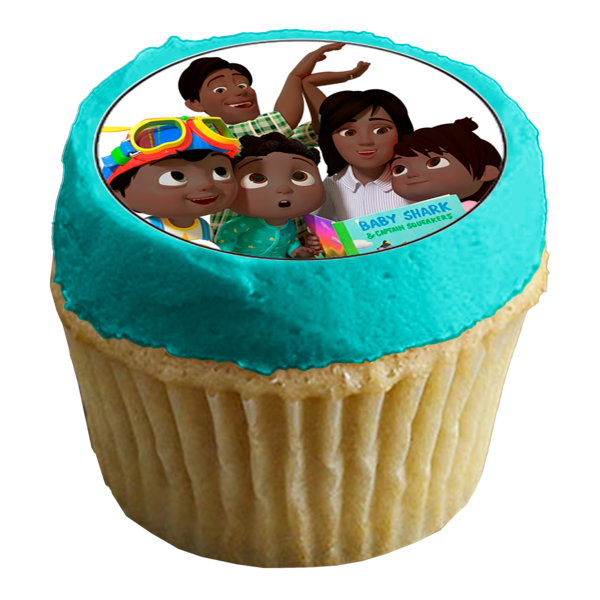 Multiracial Cocomelon Families Baby JJ Chevron Edible Cupcake Topper Images ABPID54642