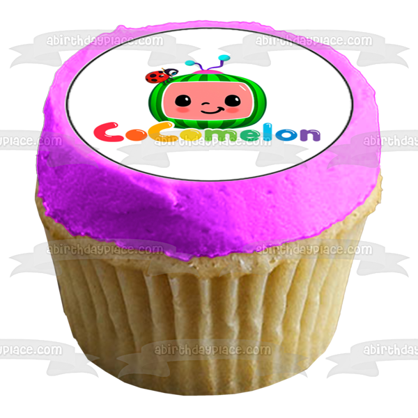 Imágenes de decoración comestible para cupcakes con diseño de JJ Chevron de Baby Cocomelon Families multirraciales ABPID54642 