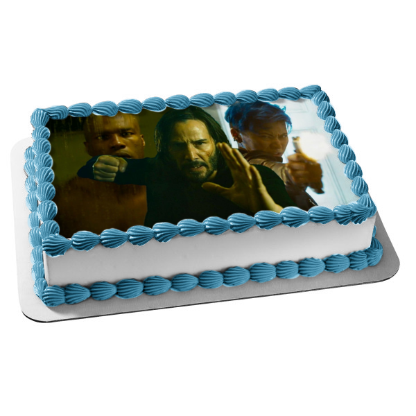 The Matrix Resurrections Morpheus Neo Edible Cake Topper Image ABPID54724