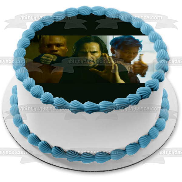 The Matrix Resurrections Morpheus Neo Edible Cake Topper Image ABPID54724