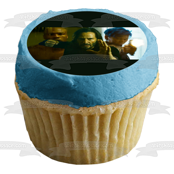 The Matrix Resurrections Morpheus Neo Edible Cake Topper Image ABPID54724