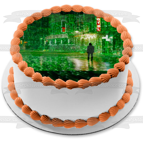 Imagen de decoración comestible para tarta neo Matrix Resurrections ABPID54725 