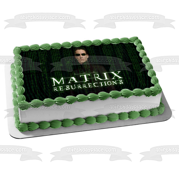 The Matrix Resurrections Neo Edible Cake Topper Image ABPID54726