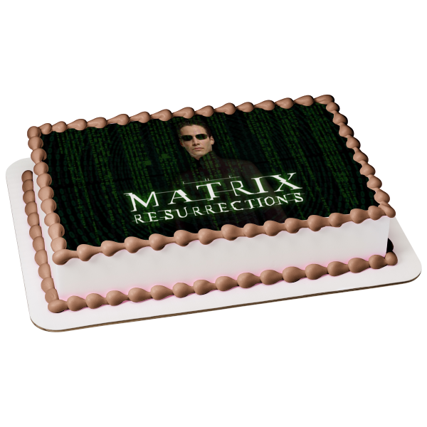 The Matrix Resurrections Neo Edible Cake Topper Image ABPID54726