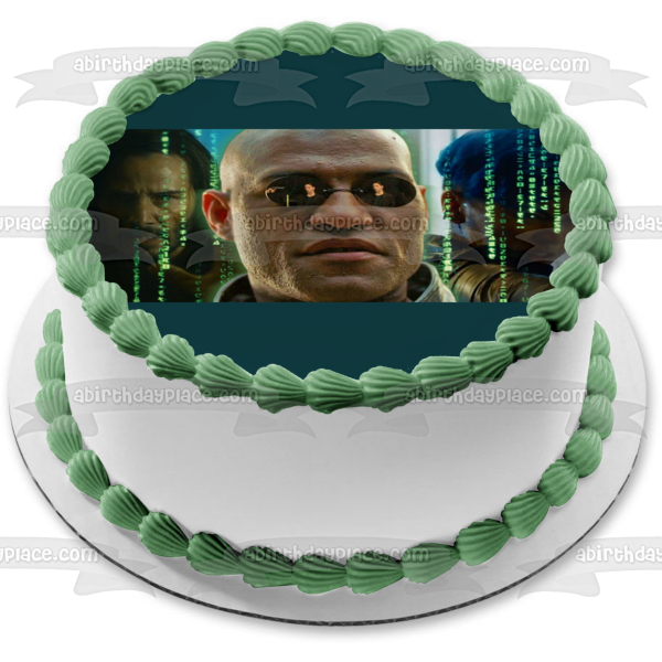 Imagen de decoración comestible para tarta de Neo Morpheus de Matrix Resurrections ABPID54730 