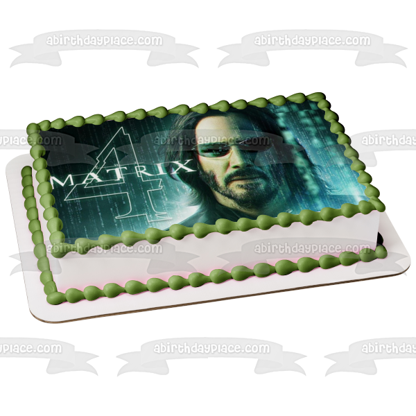 Imagen de decoración comestible para tarta neo Matrix Resurrections ABPID54731 