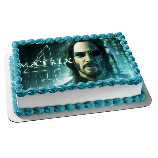 The Matrix Resurrections Neo Edible Cake Topper Image ABPID54731