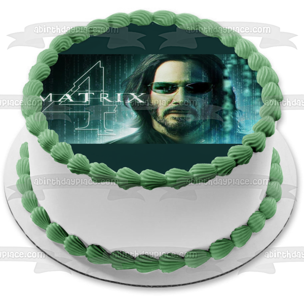 Imagen de decoración comestible para tarta neo Matrix Resurrections ABPID54731 