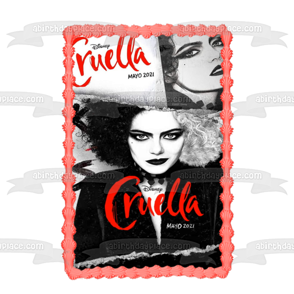 Cruella Movie Poster Edible Cake Topper Image ABPID54670