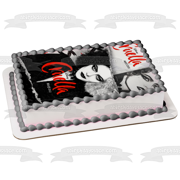 Cruella Movie Poster Edible Cake Topper Image ABPID54670