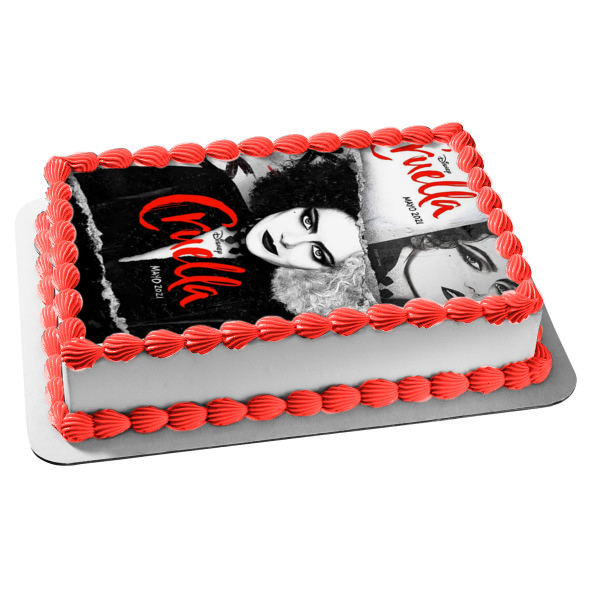 Cruella Movie Poster Edible Cake Topper Image ABPID54670